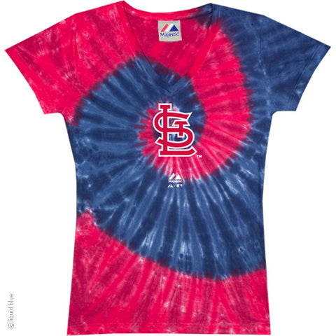 St. Louis Cardinals Spiral Tie Dye Ladies T-Shirt
