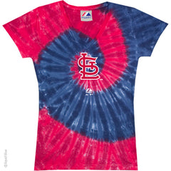 St. Louis Cardinals Spiral Tie Dye Ladies T-Shirt