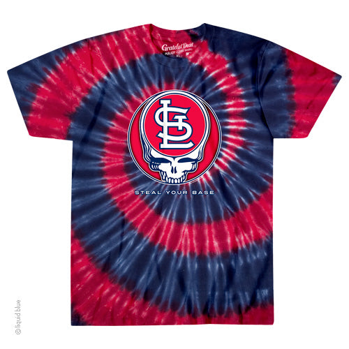 St. Louis Cardinals Steal Your Base Spiral Tie Dye T-Shirt – Sunshine  Daydream