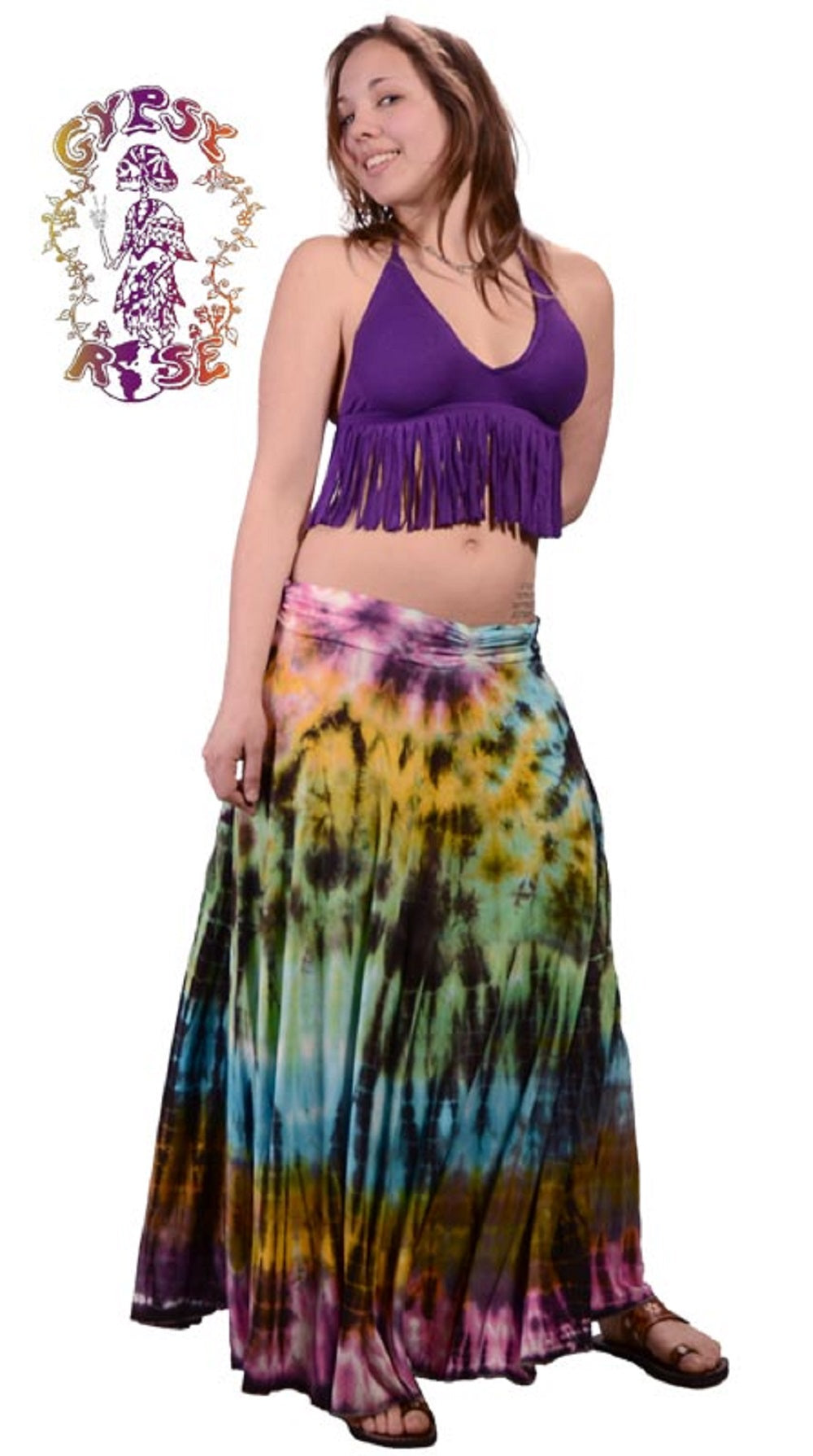 Starlight Tie Dye Long Free Flow Skirt