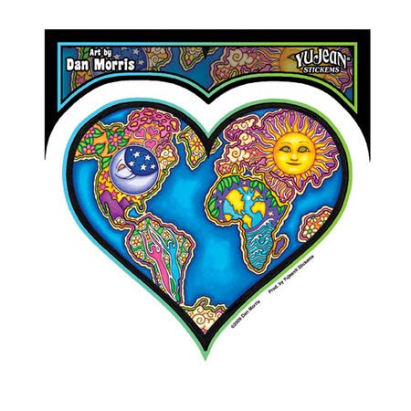 Dan Morris Earth in Heart Sticker