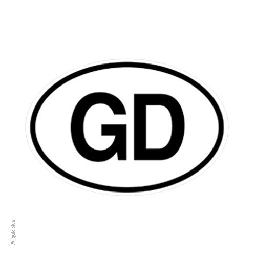 Grateful Dead Black & White Oval Logo Sticker