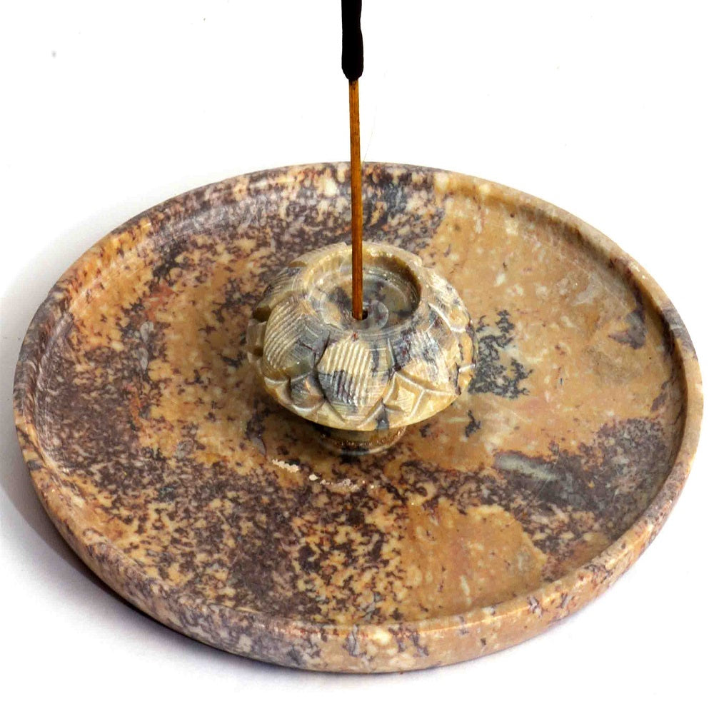 Stone Cone Plate Incense Burner