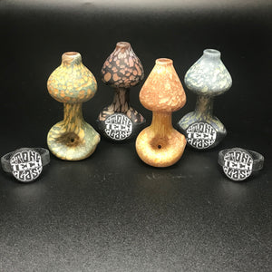 Stone Tech Glass Mushroom Pipe Earth Tones SALE