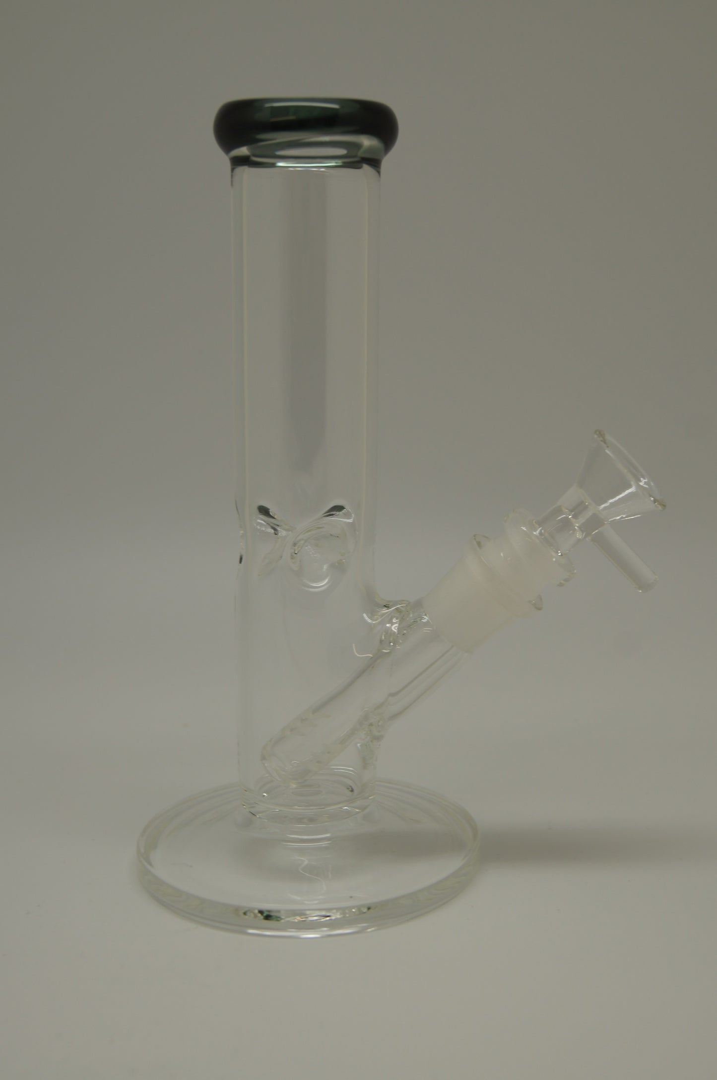 8" Clear w/ Color Rim Straight Tube
