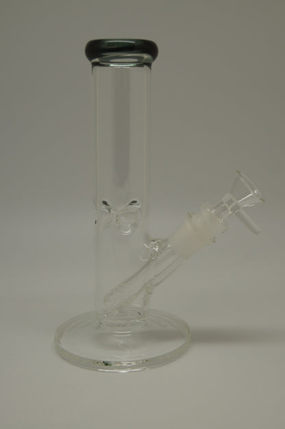 8" Clear w/ Color Rim Straight Tube