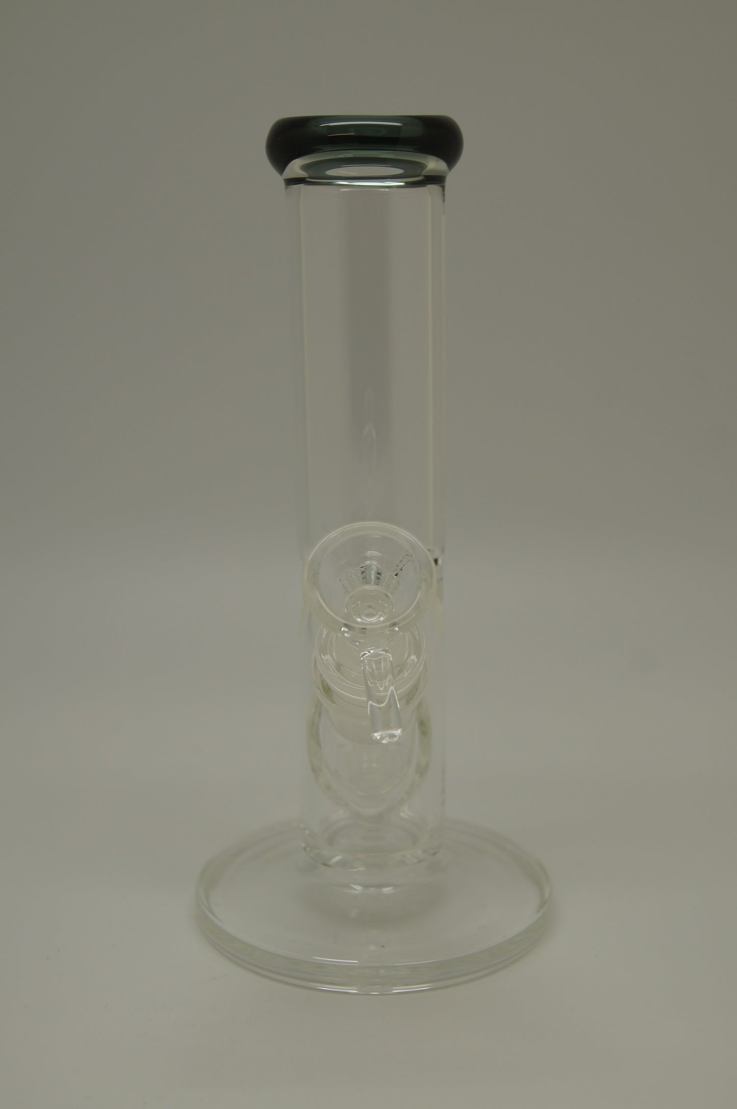 8" Clear w/ Color Rim Straight Tube