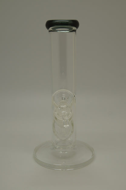 8" Clear w/ Color Rim Straight Tube