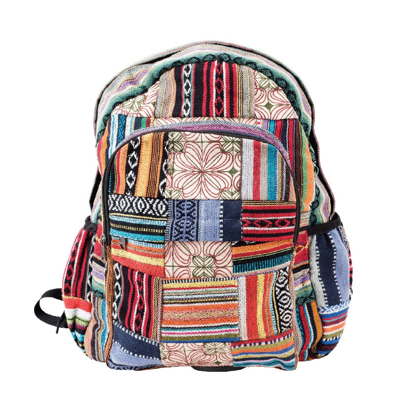 Stripes and Patchwork Backpack