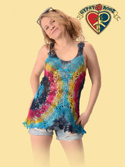 Summer Of Love Tye Dye Crochet Short Dress Top