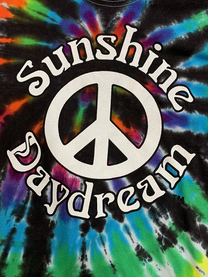 Sunshine Daydream Black Rainbow Burst Tie Dye T-Shirt