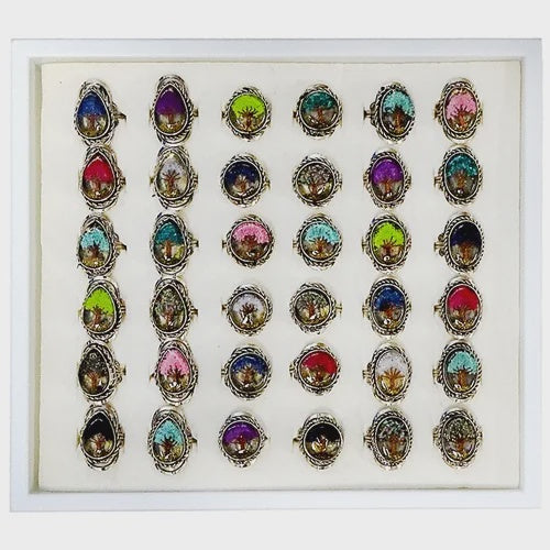 Acrylic Tree Of Life Ring - Medium