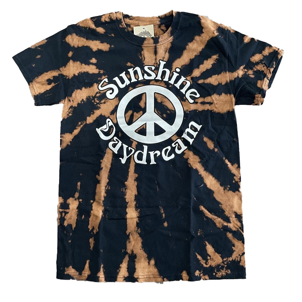 Sunshine Daydream Bleach and Black Tie Dye T-Shirt