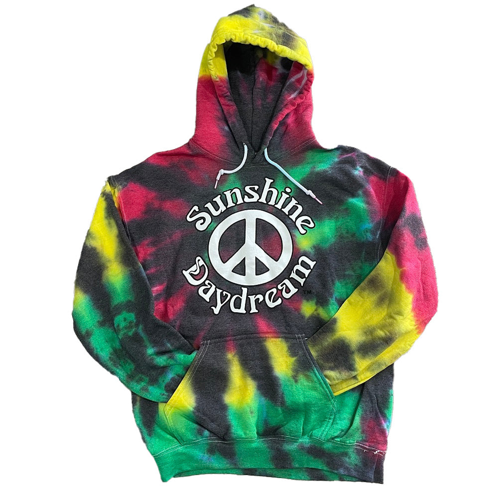 Sunshine Daydream Rasta Burst Tie Dye Hoodie