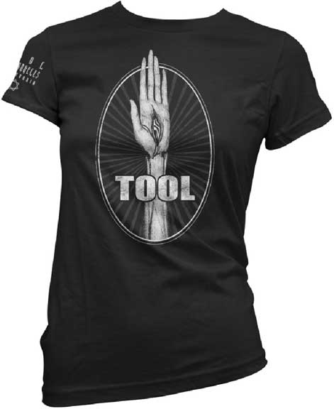 Tool Eye in Hand Ladies T-Shirt