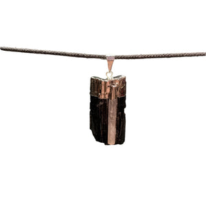 Tourmaline with Selenite Point Pendant