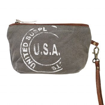 USA Canvas Clutch By Clea Ray