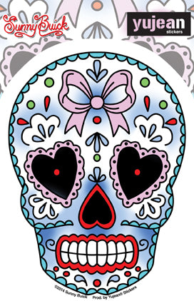Sunny Buick Valentine Sugar Skull Sticker SALE