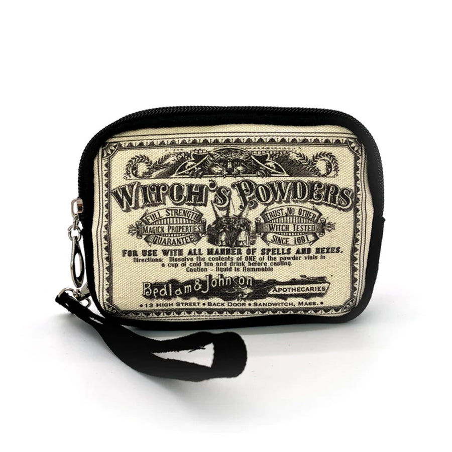 Vintage Print Witch's Powder Wristlet