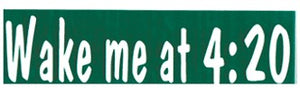 Wake Me At 4:20 Bumper Sticker