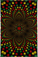 Weed Vortex Rasta Mini Tapestry