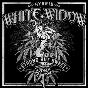 Seven Leaf White Widow Strain Sticker