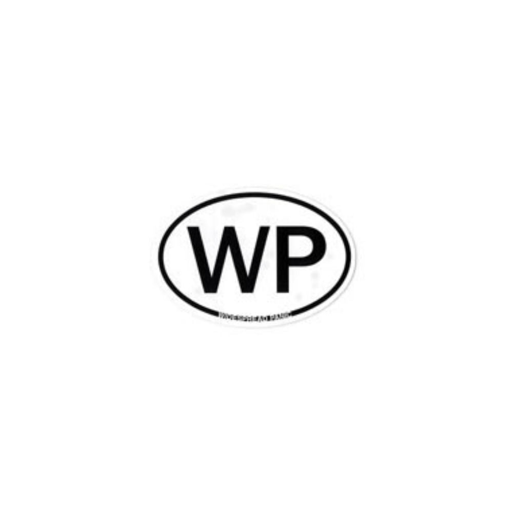 Widespread Panic White Logo Oval Sticker