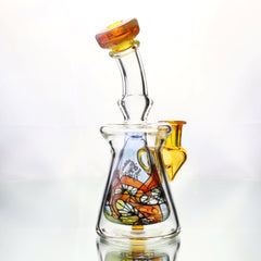 Windstar Glass Orange Mushroom Bubble Rig