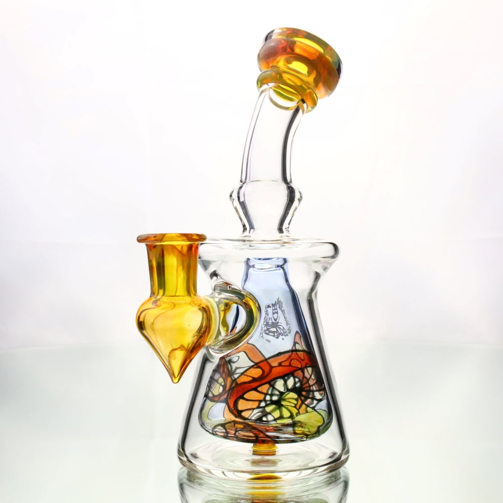 Windstar Glass Orange Mushroom Bubble Rig