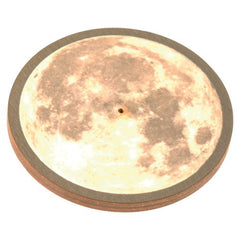 Wooden Round Moon Incense Burner