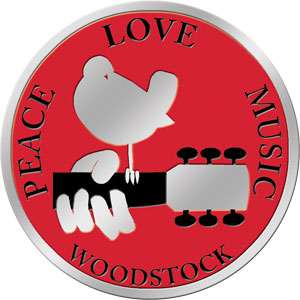 Woodstock Metal Sticker
