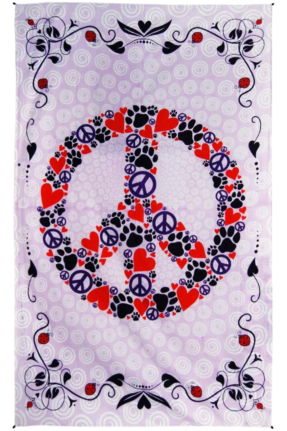 Zest For Life Peace Love & Paws Tapestry