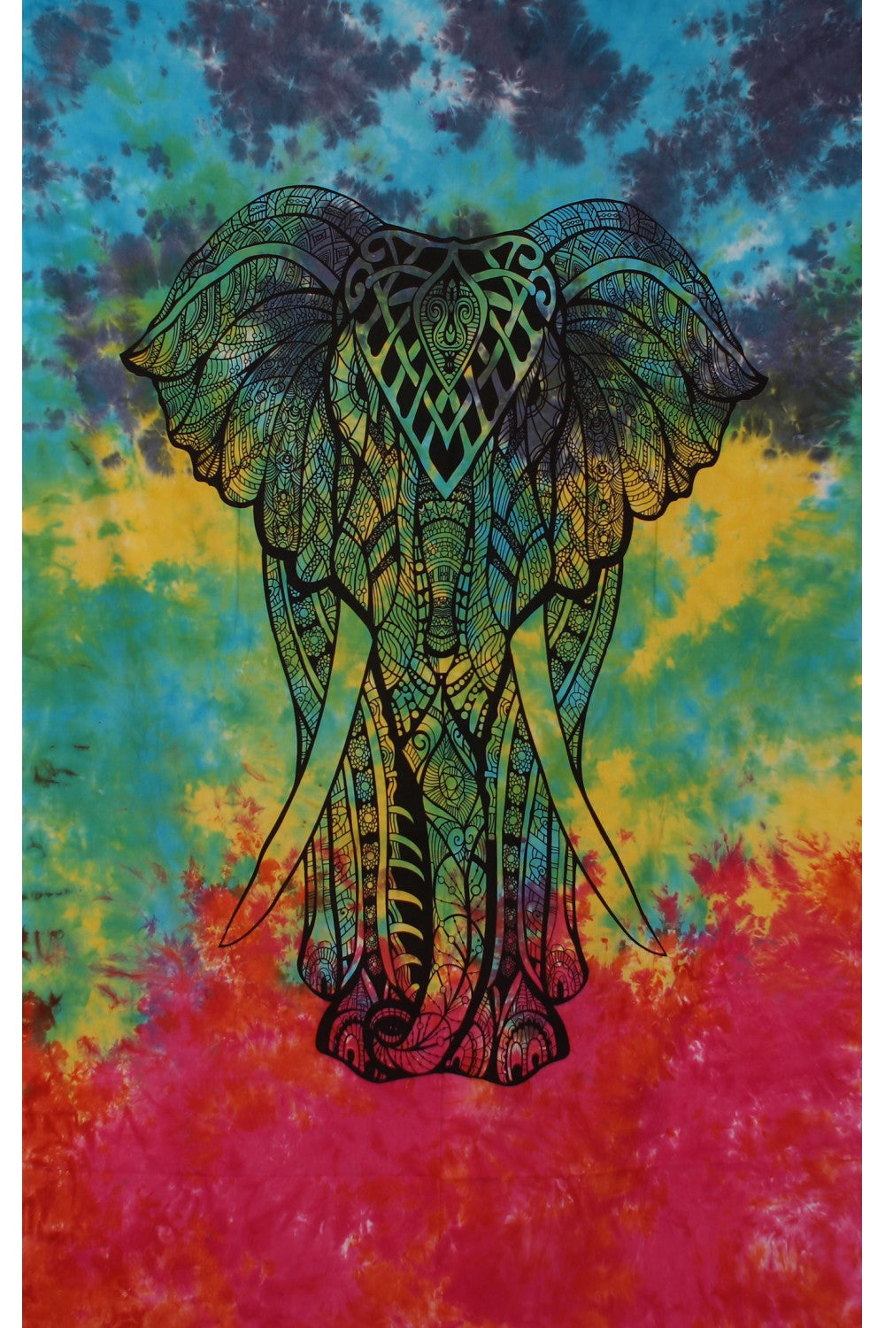 Zest For Life Tie Dye Elephant Tapestry