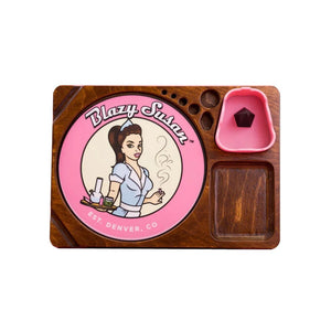 Blazy Susan Wooden Dab Tray - 3 Piece Set