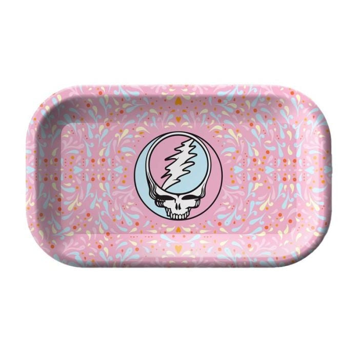 Blazy Susan x Grateful Dead Rolling Tray - Pink and Blue Steal Your Face